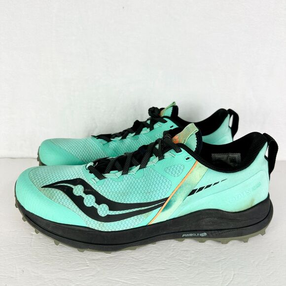 Saucony Xodus Ultra Trail Running Shoes Cool Mint Men's Size 11 PWR Trac Sole